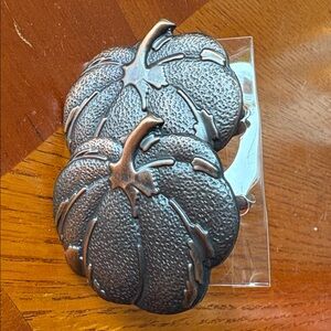 Bronze Pumpkin Napkin Rings Set